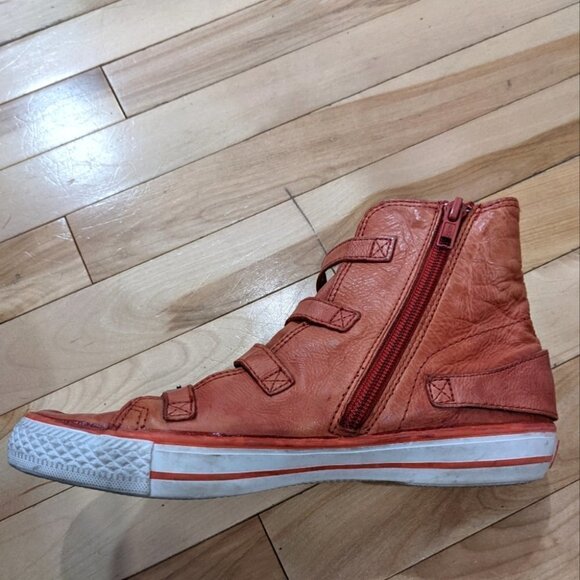 Ash | Women's Virgin buckle sneakers in Coral Leather - Picture 2 of 12